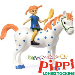 Micki Pippi Фигурки Пипи дългото чорапче и любимият кон